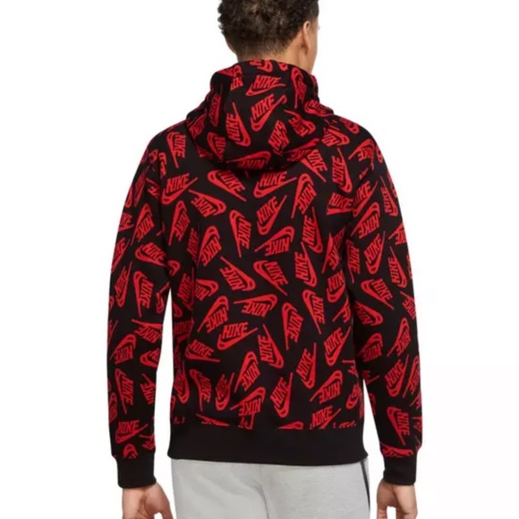 Nike Men's Sportswear Essentials All Over Print Hoodie XXL - Picture 2 of 7